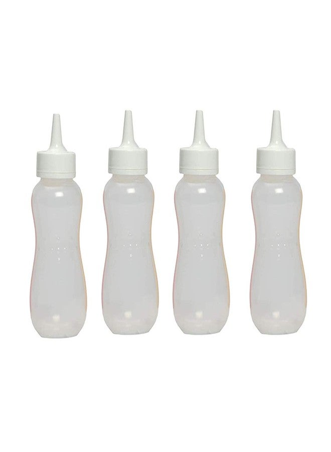 Gluman Squeezy Sauce Bottle for Clean & Mess-free Dispensing | 100% Food Grade | Dishwasher Safe | Freezer Safe | Ergonomically Designed | Reusable (White (Set of 4)) - Image 1